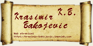 Krasimir Bakojević vizit kartica